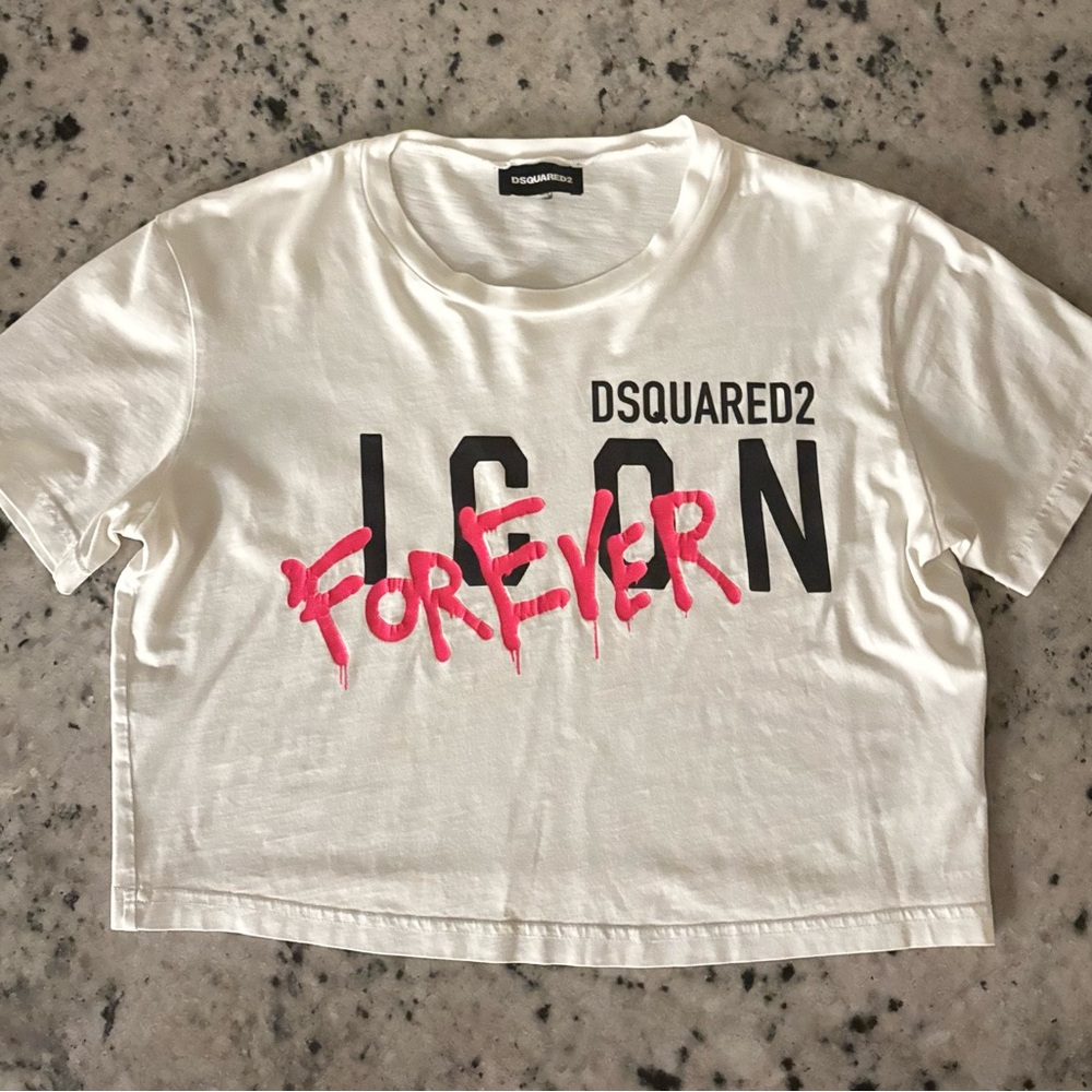 dsquared2 Crop t shirt women cotton  Small Authentic